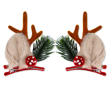 Pince à cheveux en bois de noël, nouvelle collection, décoration de fête, cadeau de noël, pince à oreilles en bois d'élan marron